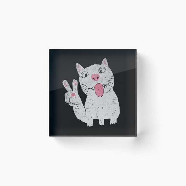 Item preview, Goofy Cat Peace Sign Chaos designed and sold by Studio Bootleg.
