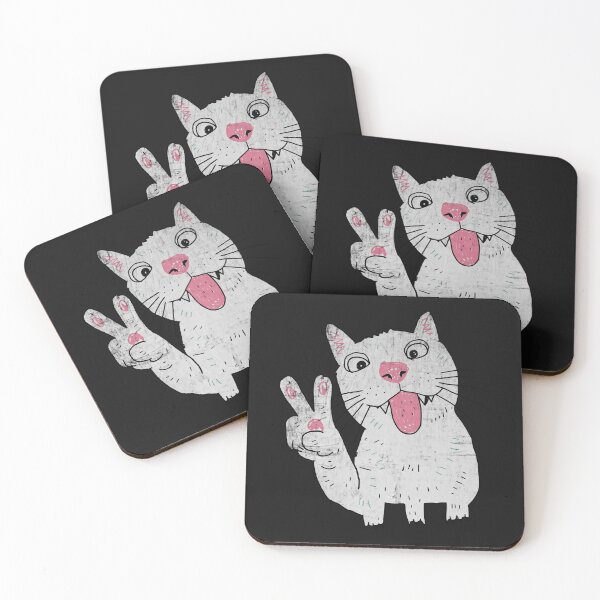 Item preview, Goofy Cat Peace Sign Chaos designed and sold by Studio Bootleg.