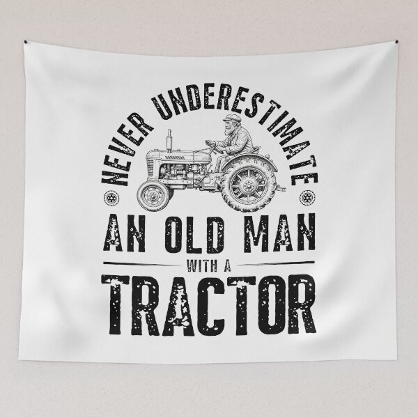 Item preview, Old Man Tractor Funny Vintage Style Farmer Grandpa Gift T-Shirt designed and sold by Teetreasure2.
