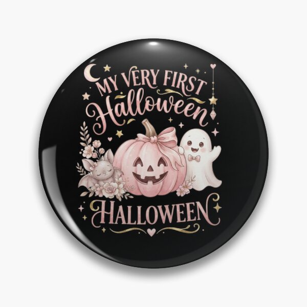 Item preview, My Very First Halloween Cute Pink Pumpkin Ghost Baby Design designed and sold by ZyVoAli.