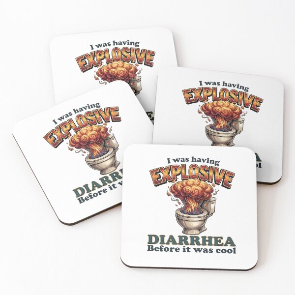 Item preview, I Was Having Explosive Diarrhea Before It Was Cool — Dark Toilet Humor designed and sold by Designart68.