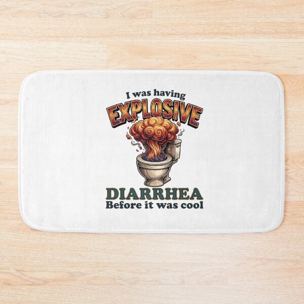 Item preview, I Was Having Explosive Diarrhea Before It Was Cool — Dark Toilet Humor designed and sold by Designart68.