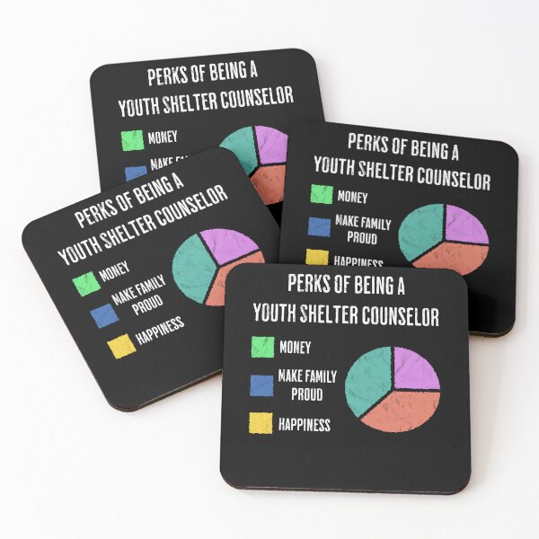 Item preview, Youth Shelter Counselor Job Perks Humor Chart designed and sold by d247.