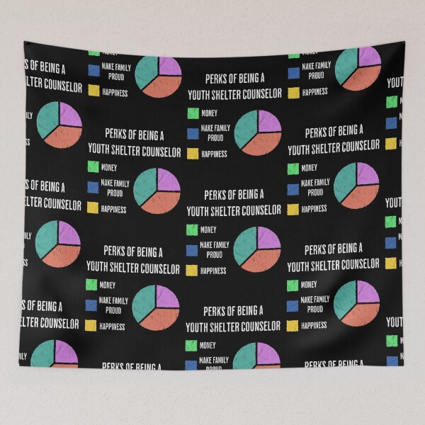 Item preview, Youth Shelter Counselor Job Perks Humor Chart designed and sold by d247.
