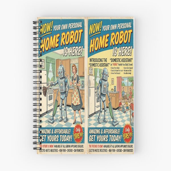 Item preview, 1950s Mid-Century Retro Personal Home Robot Poster designed and sold by Solomon-Ent-144.