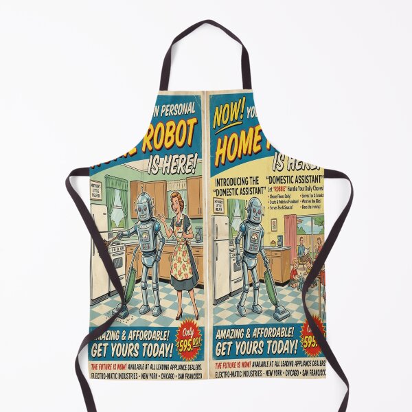 Item preview, 1950s Mid-Century Retro Personal Home Robot Poster designed and sold by Solomon-Ent-144.