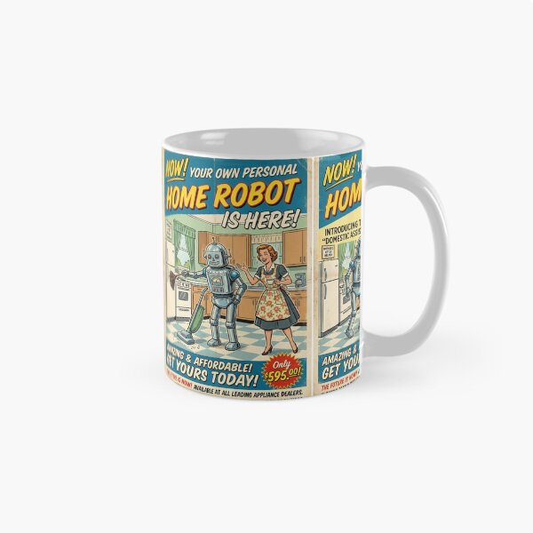 Item preview, 1950s Mid-Century Retro Personal Home Robot Poster designed and sold by Solomon-Ent-144.