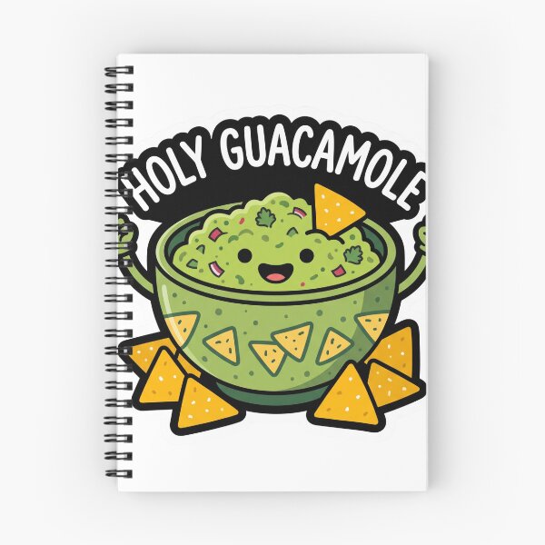 Item preview, Holy Guacamole Chip Dip Bowl Excited Food Pun Sticker designed and sold by NeonNerd Studio.