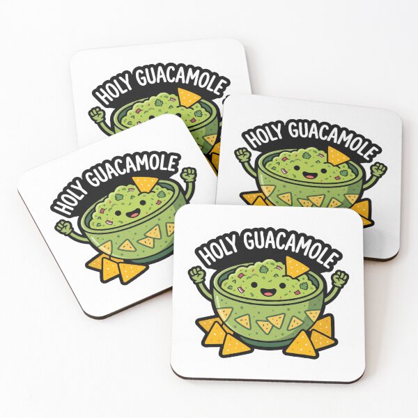 Item preview, Holy Guacamole Chip Dip Bowl Excited Food Pun Sticker designed and sold by NeonNerd Studio.