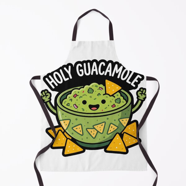 Item preview, Holy Guacamole Chip Dip Bowl Excited Food Pun Sticker designed and sold by NeonNerd Studio.
