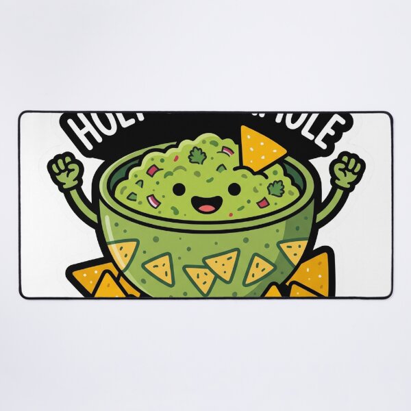 Item preview, Holy Guacamole Chip Dip Bowl Excited Food Pun Sticker designed and sold by NeonNerd Studio.