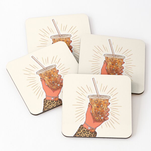 Item preview, Pumpkin Spice Latte Girl  Design / Cheetah Print / Tiktok Trend / Gem Stickers / Nails / Girly / Trending / Best Selling / Rhinestones / Bedazzled designed and sold by TeenLake.