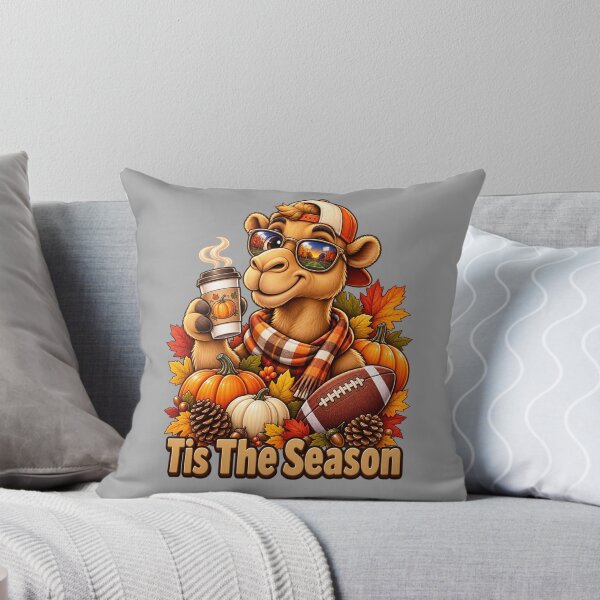 Item preview, Cute Autumn Camel Wearing Scarf And Cap With Pumpkins – Fun Halloween Gift for Animal Lovers – Gift – Funny Animal T-Shirt Gift for Animal Lovers designed and sold by Camel & Quirk.