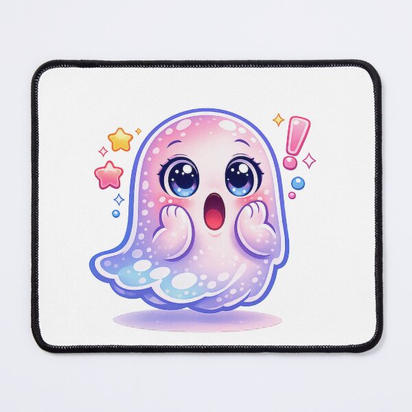 Item preview, Surprised Sparkle Ghost – Pastel Kawaii Shock Spirit Art designed and sold by Sommium .