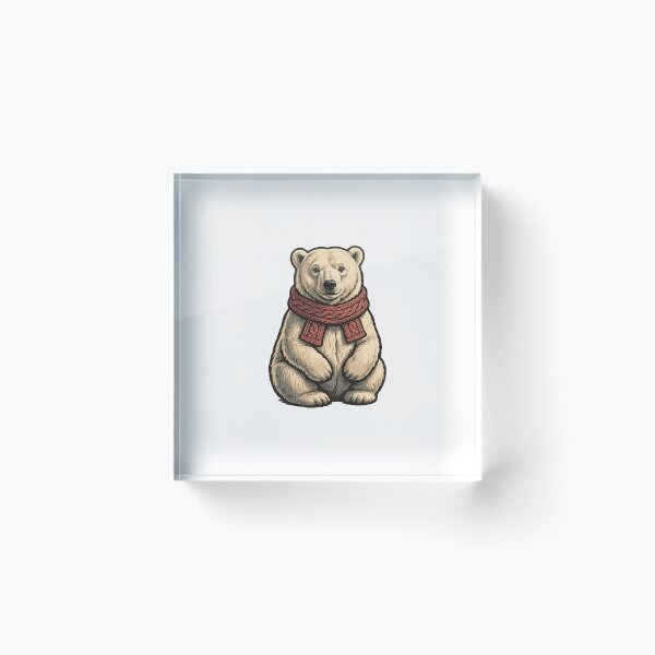 Item preview, Vintage Polar Bear Santa Shirt – Retro Winter Holiday Tee designed and sold by KERK Art and Design.