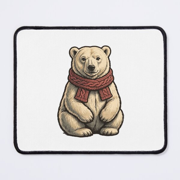 Item preview, Vintage Polar Bear Santa Shirt – Retro Winter Holiday Tee designed and sold by KERK Art and Design.