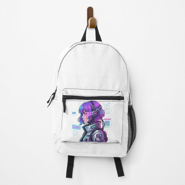 Item preview, Cyberpunk Anime Girl Cyber Girl Techwear Futuristic Sticker designed and sold by TheStickGraph.