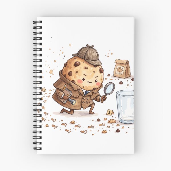 Item preview, Detective Cookie Investigating Milk Glass Funny Food Mystery Art designed and sold by Mellow Doodle Co..