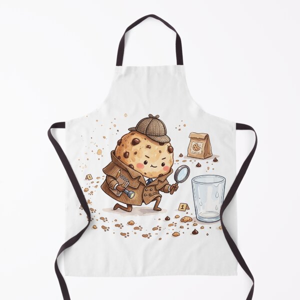 Item preview, Detective Cookie Investigating Milk Glass Funny Food Mystery Art designed and sold by Mellow Doodle Co..