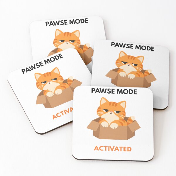 Item preview, awse Mode Activated Funny Cat in a Box Sticker | Cute Cat Lover Gift designed and sold by Savage Cat Quotes.