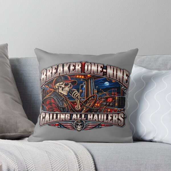 Item preview, Breaker One-Nine | Calling All Haulers | Skeleton Truck Driver CB Radio Art designed and sold by NomadForge.