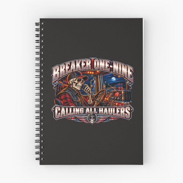 Item preview, Breaker One-Nine | Calling All Haulers | Skeleton Truck Driver CB Radio Art designed and sold by NomadForge.