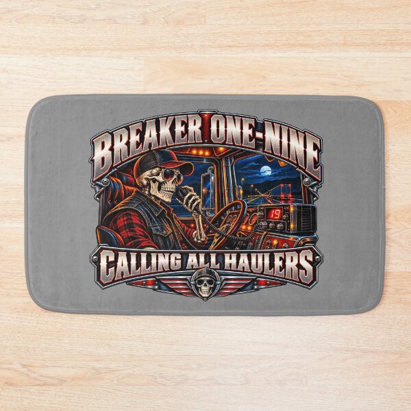 Item preview, Breaker One-Nine | Calling All Haulers | Skeleton Truck Driver CB Radio Art designed and sold by NomadForge.