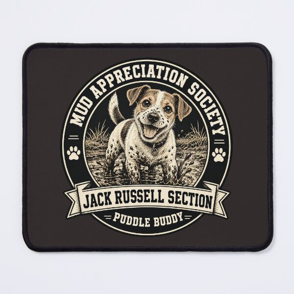 Item preview, Mud Appreciation Society - Jack Russell Section - Puddle Buddy/Funny Jack Russell Dog Badge Logo designed and sold by Halejo68.