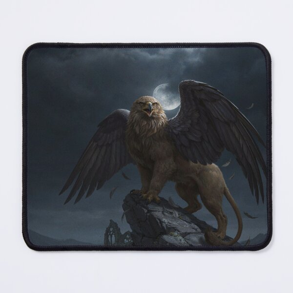 Item preview, Majestic Griffin Above Ancient Gothic Ruins designed and sold by JanjjaSoulInk.