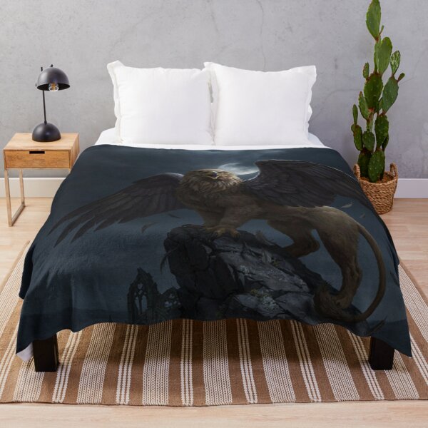 Item preview, Majestic Griffin Above Ancient Gothic Ruins designed and sold by JanjjaSoulInk.