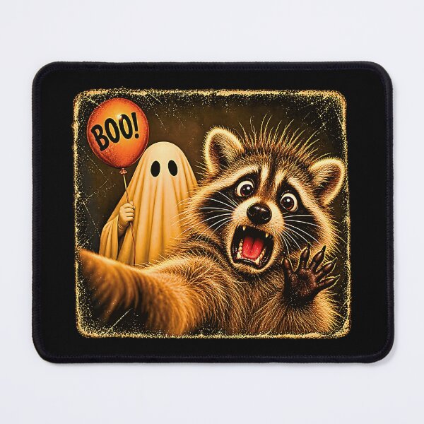 Item preview, Funny Halloween Raccoon Selfie Ghost Boo Meme Graphic designed and sold by Byhergawaa.