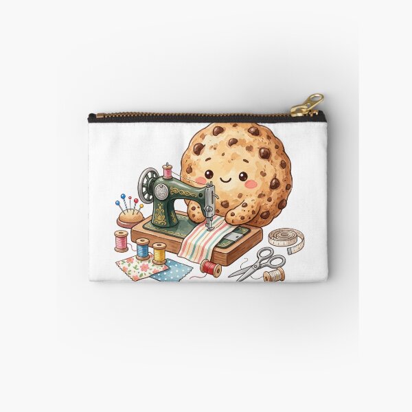 Item preview, Cute Chocolate Chip Cookie Sewing with Vintage Machine Art designed and sold by Mellow Doodle Co..