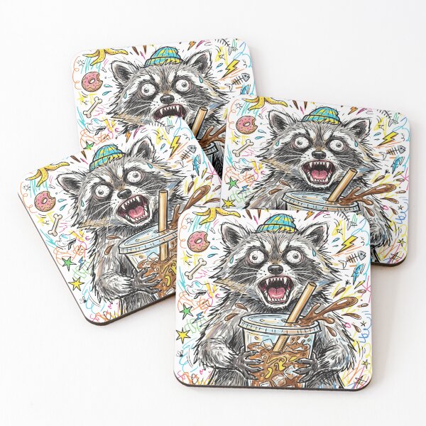 Item preview, Running On Spite And Iced Coffee Funny Raccoon Meme designed and sold by PANCOSS.
