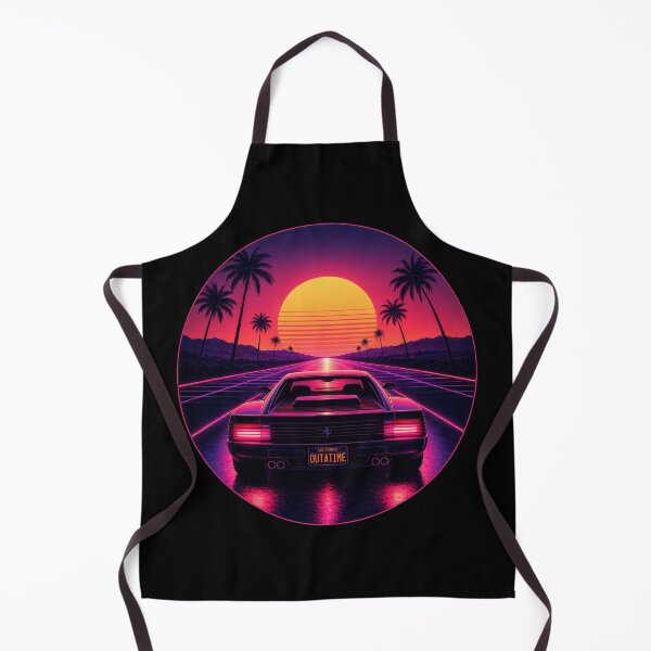 Item preview, Retro 80s Neon Sports Car Synthwave Sunset designed and sold by RetroWaveDesign.