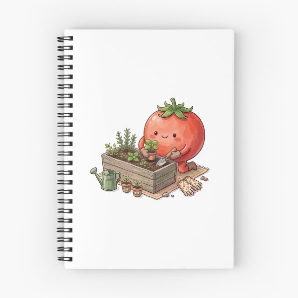 Item preview, Cute Tomato Gardening and Planting Herbs Kitchen Art designed and sold by Mellow Doodle Co..