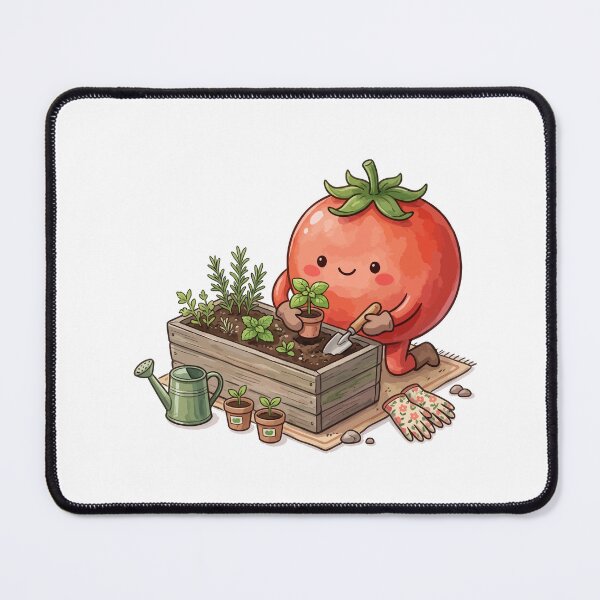 Item preview, Cute Tomato Gardening and Planting Herbs Kitchen Art designed and sold by Mellow Doodle Co..