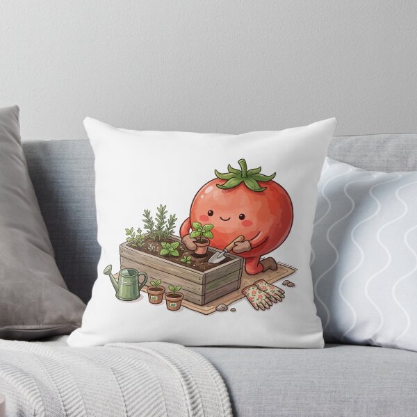 Item preview, Cute Tomato Gardening and Planting Herbs Kitchen Art designed and sold by Mellow Doodle Co..