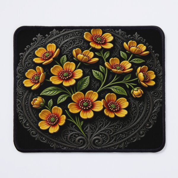 Item preview, Vintage Marigold Floral Mandala Garland designed and sold by Breezes-of-Ida.