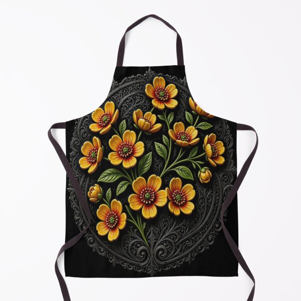 Item preview, Vintage Marigold Floral Mandala Garland designed and sold by Breezes-of-Ida.