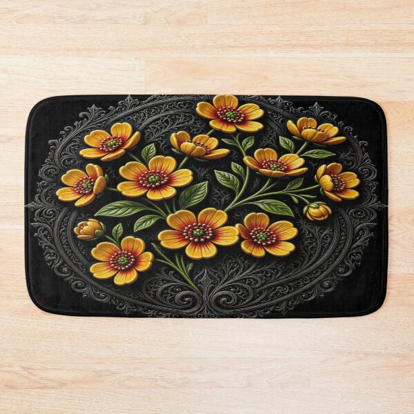 Item preview, Vintage Marigold Floral Mandala Garland designed and sold by Breezes-of-Ida.