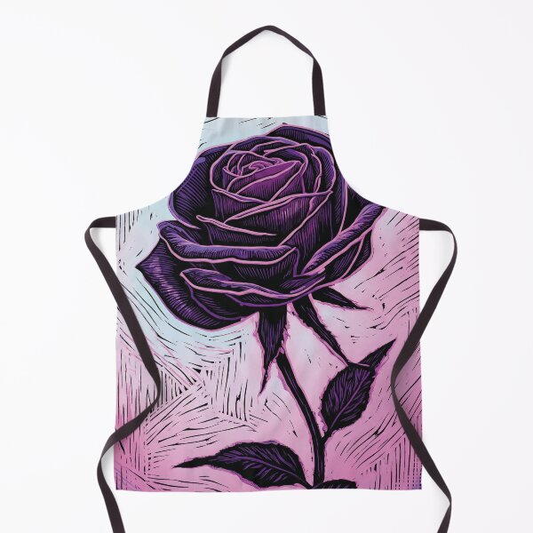 Item preview, Purple Rose Woodcut designed and sold by COSMIC SUDZ.