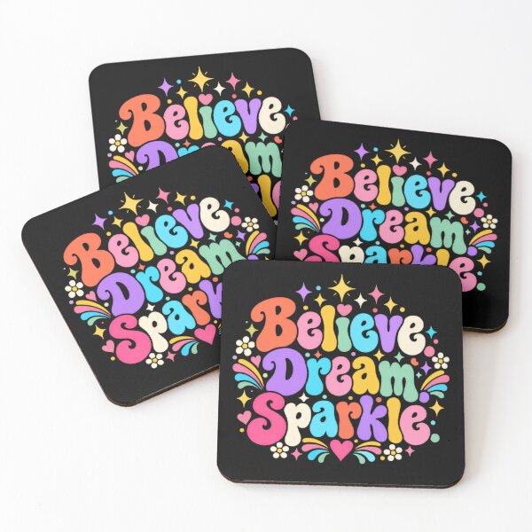 Item preview, Believe Dream Sparkle Inspirational Positive Uplifting Women Empowerment designed and sold by JonesFlora2025.