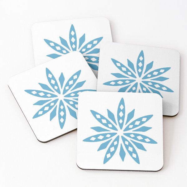 Item preview, Detailed Blue Geometric Snowflake designed and sold by Panna Limon Store.