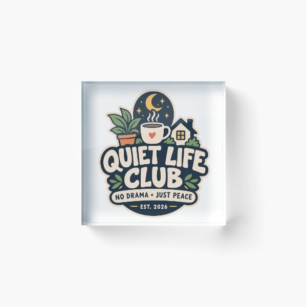 Item preview, Quiet Life Club – No Drama Just Peace Cozy Introvert Design designed and sold by Pixel & Ponder.
