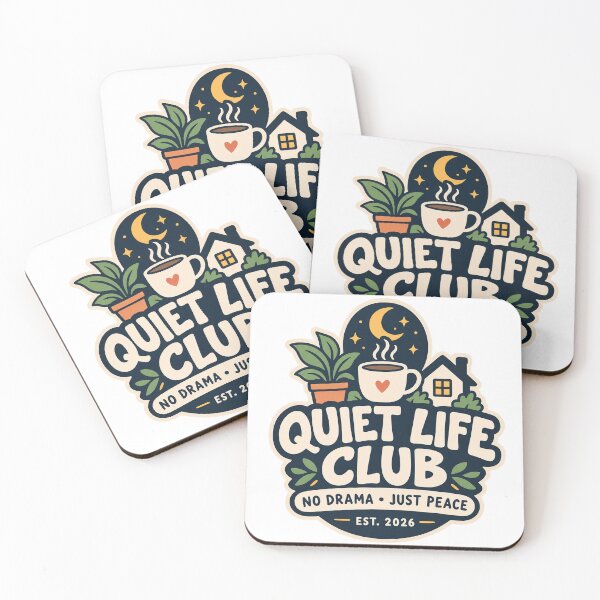 Item preview, Quiet Life Club – No Drama Just Peace Cozy Introvert Design designed and sold by Pixel & Ponder.
