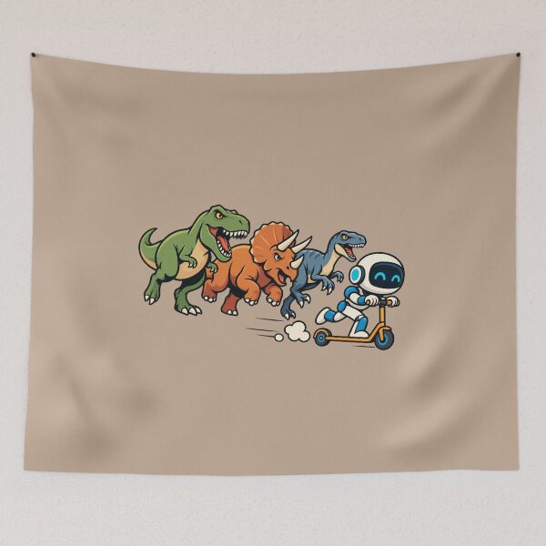 Item preview, Robot on the Run – Dinosaur Chase designed and sold by HOUSE OF TIST.