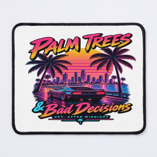 Item preview, Palm Trees & Bad Decisions Retro Neon City Streetwear  designed and sold by findsbycoco.