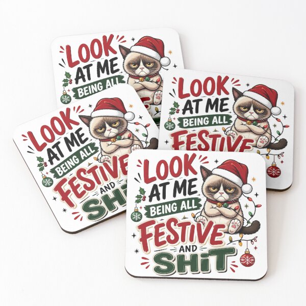 Item preview, Festive Grump Cat designed and sold by EdicrisR.