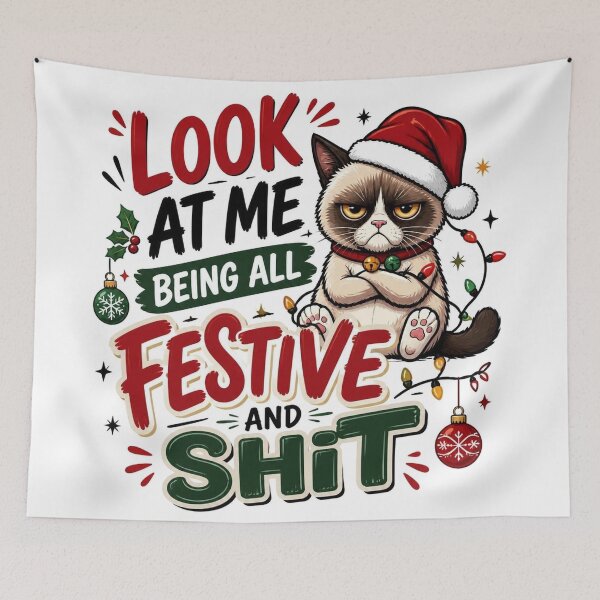 Item preview, Festive Grump Cat designed and sold by EdicrisR.