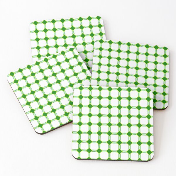 Item preview, Emerald Network: Geometric Pattern of Rhombuses and Green Grid designed and sold by p-Phictures4.